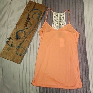 NWT Peach Crochet Rue21 TankTop